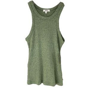 Agolde Green Sleeveless Tank Ribbed Knit